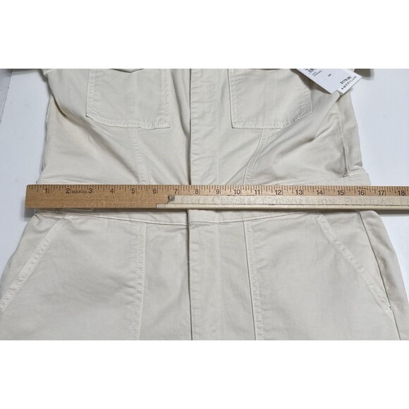 Good American Medium Jumpsuit Crop Palazzo Ecru Ivory Fit For Success Womens NWT - Picture 8 of 12